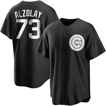 Adbert Alzolay Men's Chicago Cubs Replica Jersey - Black/White