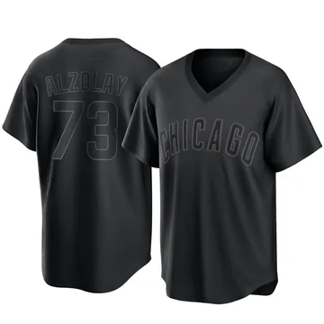 Adbert Alzolay Men's Chicago Cubs Replica Pitch Fashion Jersey - Black