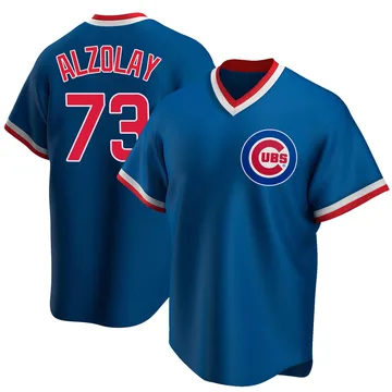 Adbert Alzolay Men's Chicago Cubs Replica Road Cooperstown Collection Jersey - Royal