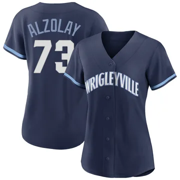 Adbert Alzolay Women's Chicago Cubs Authentic 2021 City Connect Jersey - Navy