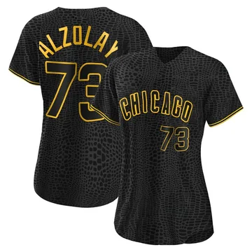 Adbert Alzolay Women's Chicago Cubs Authentic Snake Skin City Jersey - Black