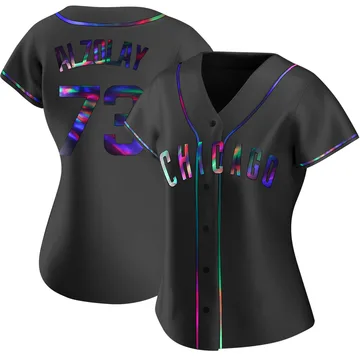 Adbert Alzolay Women's Chicago Cubs Replica Alternate Jersey - Black Holographic