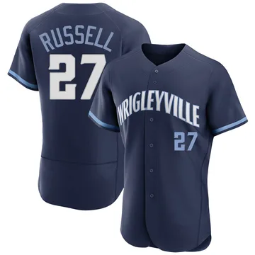 Addison Russell Men's Chicago Cubs Authentic 2021 City Connect Jersey - Navy