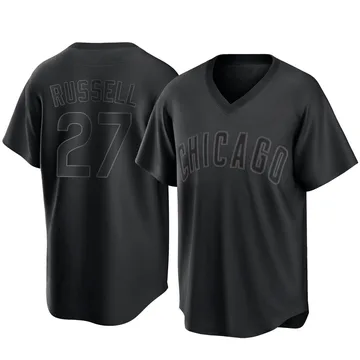 Addison Russell Men's Chicago Cubs Replica Pitch Fashion Jersey - Black