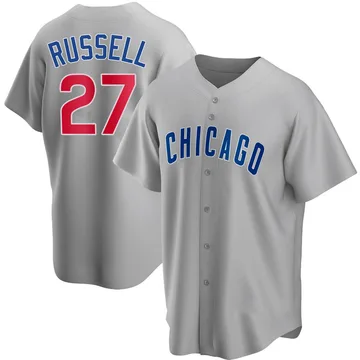 Addison Russell Men's Chicago Cubs Replica Road Jersey - Gray