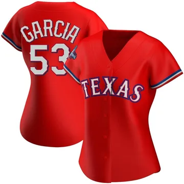 Adolis Garcia Women's Texas Rangers Authentic Alternate 2023 World Series Champions Jersey - Red