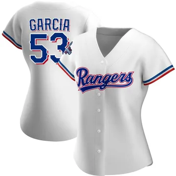 Adolis Garcia Women's Texas Rangers Replica Home 2023 World Series Champions Jersey - White