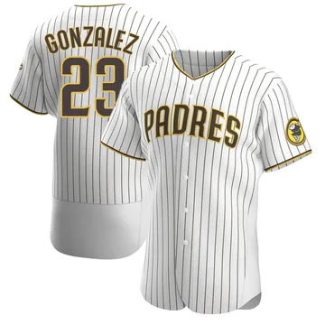 Adrian Gonzalez Men's San Diego Padres Authentic Home Jersey - White/Brown