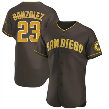 Adrian Gonzalez Men's San Diego Padres Authentic Road Jersey - Brown