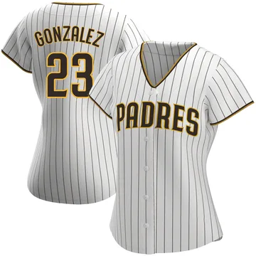 Adrian Gonzalez Women's San Diego Padres Authentic Home Jersey - White/Brown