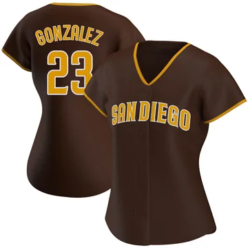 Adrian Gonzalez Women's San Diego Padres Authentic Road Jersey - Brown