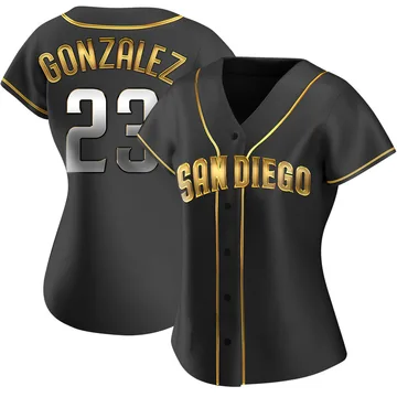 Adrian Gonzalez Women's San Diego Padres Replica Alternate Jersey - Black Golden