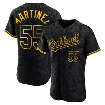 Adrian Martinez Men's Oakland Athletics Authentic Snake Skin City Jersey - Black