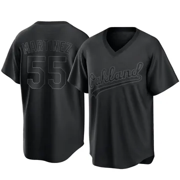 Adrian Martinez Men's Oakland Athletics Replica Pitch Fashion Jersey - Black