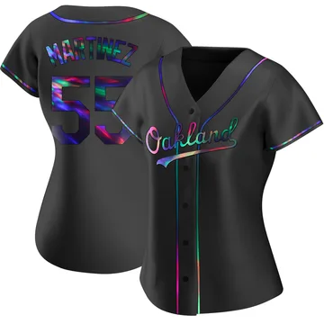 Adrian Martinez Women's Oakland Athletics Replica Alternate Jersey - Black Holographic