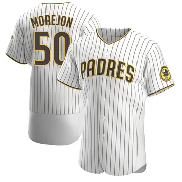 Adrian Morejon Men's San Diego Padres Authentic Home Jersey - White/Brown