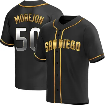 Adrian Morejon Men's San Diego Padres Replica Alternate Jersey - Black Golden