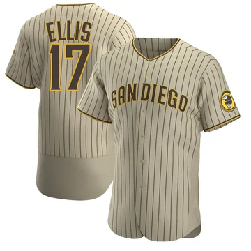 A.J. Ellis Men's San Diego Padres Authentic Alternate Jersey - Tan/Brown