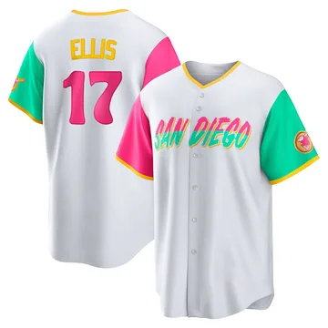 A.J. Ellis Men's San Diego Padres Replica 2022 City Connect Jersey - White