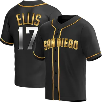 A.J. Ellis Men's San Diego Padres Replica Alternate Jersey - Black Golden