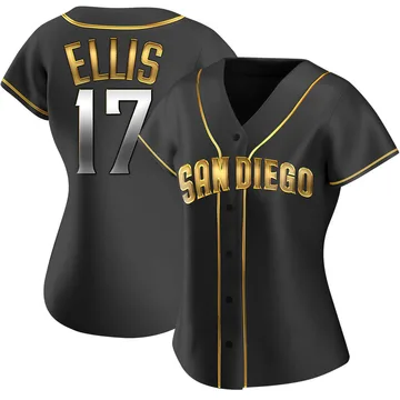 A.J. Ellis Women's San Diego Padres Replica Alternate Jersey - Black Golden