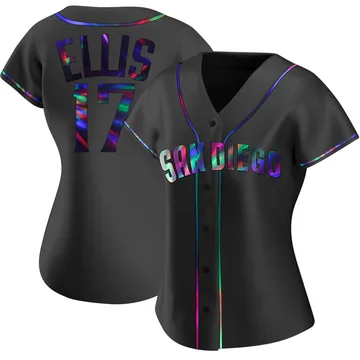 A.J. Ellis Women's San Diego Padres Replica Alternate Jersey - Black Holographic