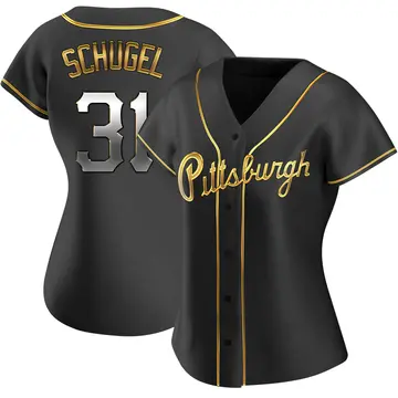 A.J. Schugel Women's Pittsburgh Pirates Replica Alternate Jersey - Black Golden