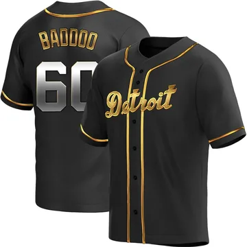 Akil Baddoo Men's Detroit Tigers Replica Alternate Jersey - Black Golden