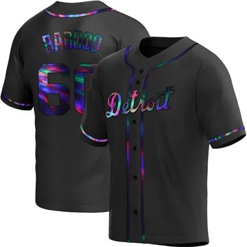 Akil Baddoo Men's Detroit Tigers Replica Alternate Jersey - Black Holographic