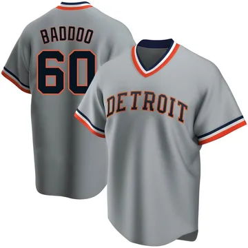 Akil Baddoo Men's Detroit Tigers Replica Road Cooperstown Collection Jersey - Gray