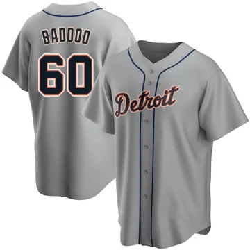 Akil Baddoo Men's Detroit Tigers Replica Road Jersey - Gray