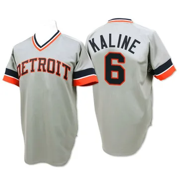 Al Kaline Men's Detroit Tigers Authentic 1984 Throwback Jersey - Grey