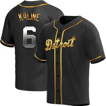 Al Kaline Men's Detroit Tigers Replica Alternate Jersey - Black Golden