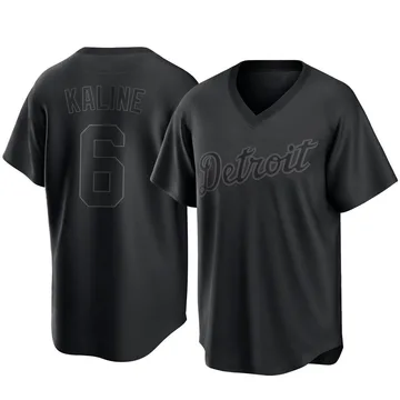 Al Kaline Men's Detroit Tigers Replica Pitch Fashion Jersey - Black