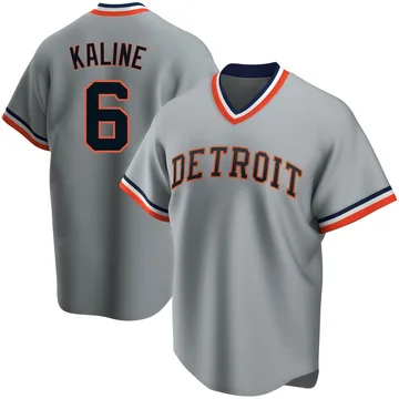 Al Kaline Men's Detroit Tigers Replica Road Cooperstown Collection Jersey - Gray