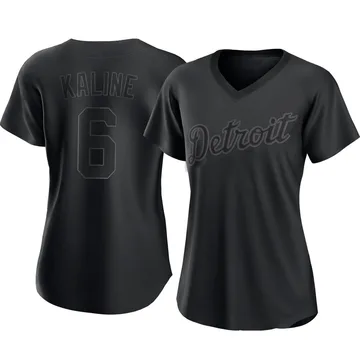 Al Kaline Women's Detroit Tigers Authentic Pitch Fashion Jersey - Black