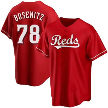 Alan Busenitz Men's Cincinnati Reds Replica Alternate Jersey - Red