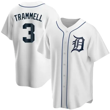 Alan Trammell Men's Detroit Tigers Replica Home Jersey - White