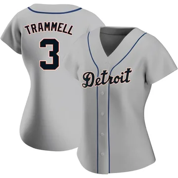 Alan Trammell Women's Detroit Tigers Authentic Road Jersey - Gray