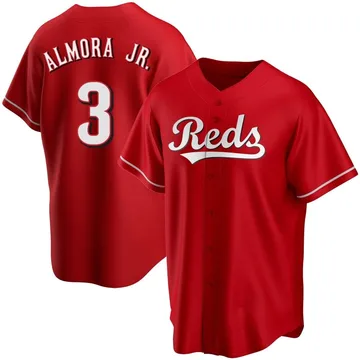 Albert Almora Jr. Men's Cincinnati Reds Replica Alternate Jersey - Red