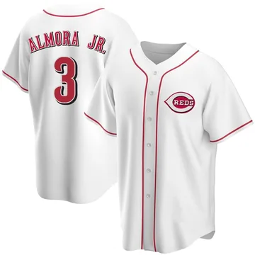 Albert Almora Jr. Men's Cincinnati Reds Replica Home Jersey - White