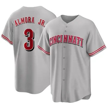 Albert Almora Jr. Men's Cincinnati Reds Replica Road Jersey - Gray