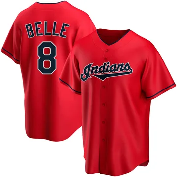 Albert Belle Men's Cleveland Guardians Replica Alternate Jersey - Red