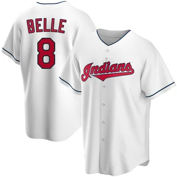 Albert Belle Men's Cleveland Guardians Replica Home Jersey - White