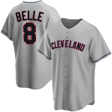 Albert Belle Men's Cleveland Guardians Replica Road Jersey - Gray