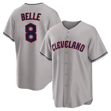 Albert Belle Men's Cleveland Guardians Replica Road Jersey - Gray