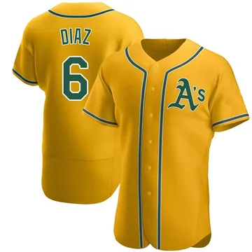 Aledmys Diaz Men's Oakland Athletics Authentic Alternate Jersey - Gold