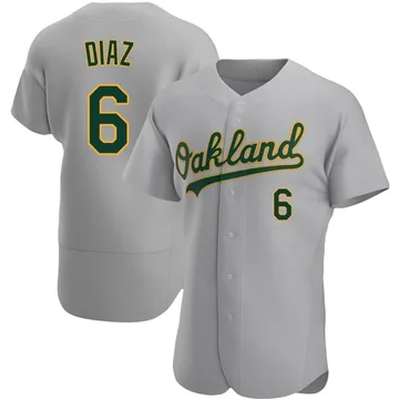 Aledmys Diaz Men's Oakland Athletics Authentic Road Jersey - Gray