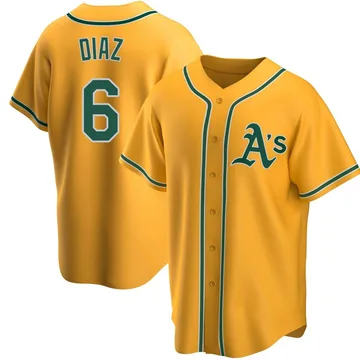 Aledmys Diaz Men's Oakland Athletics Replica Alternate Jersey - Gold