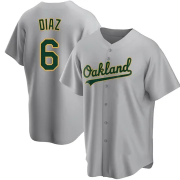 Aledmys Diaz Men's Oakland Athletics Replica Road Jersey - Gray